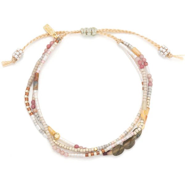 Magic | Labradorite & Gold - Mixed Media Bracelet - Lady of the Lake