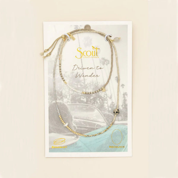 Magic | Labradorite - Mixed Media Bracelet / Necklace - Lady of the Lake