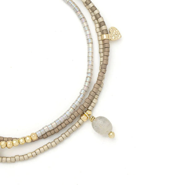 Magic | Labradorite - Mixed Media Bracelet / Necklace - Lady of the Lake