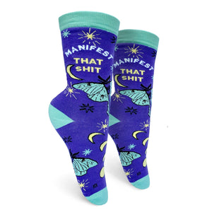 Manifest That Shit - Women's Crew Socks