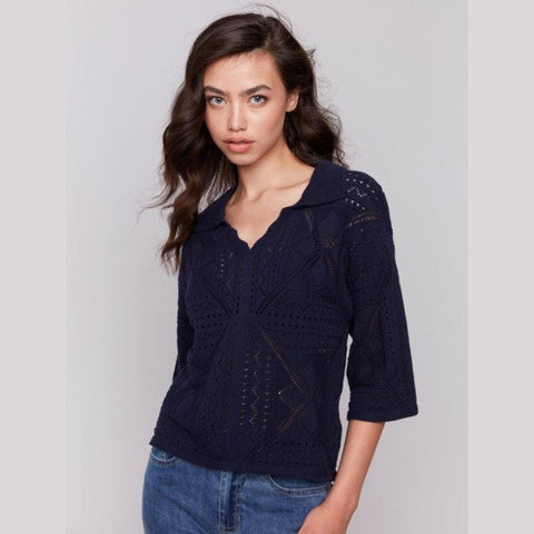 Mara Pointelle Sweater - Lady of the Lake