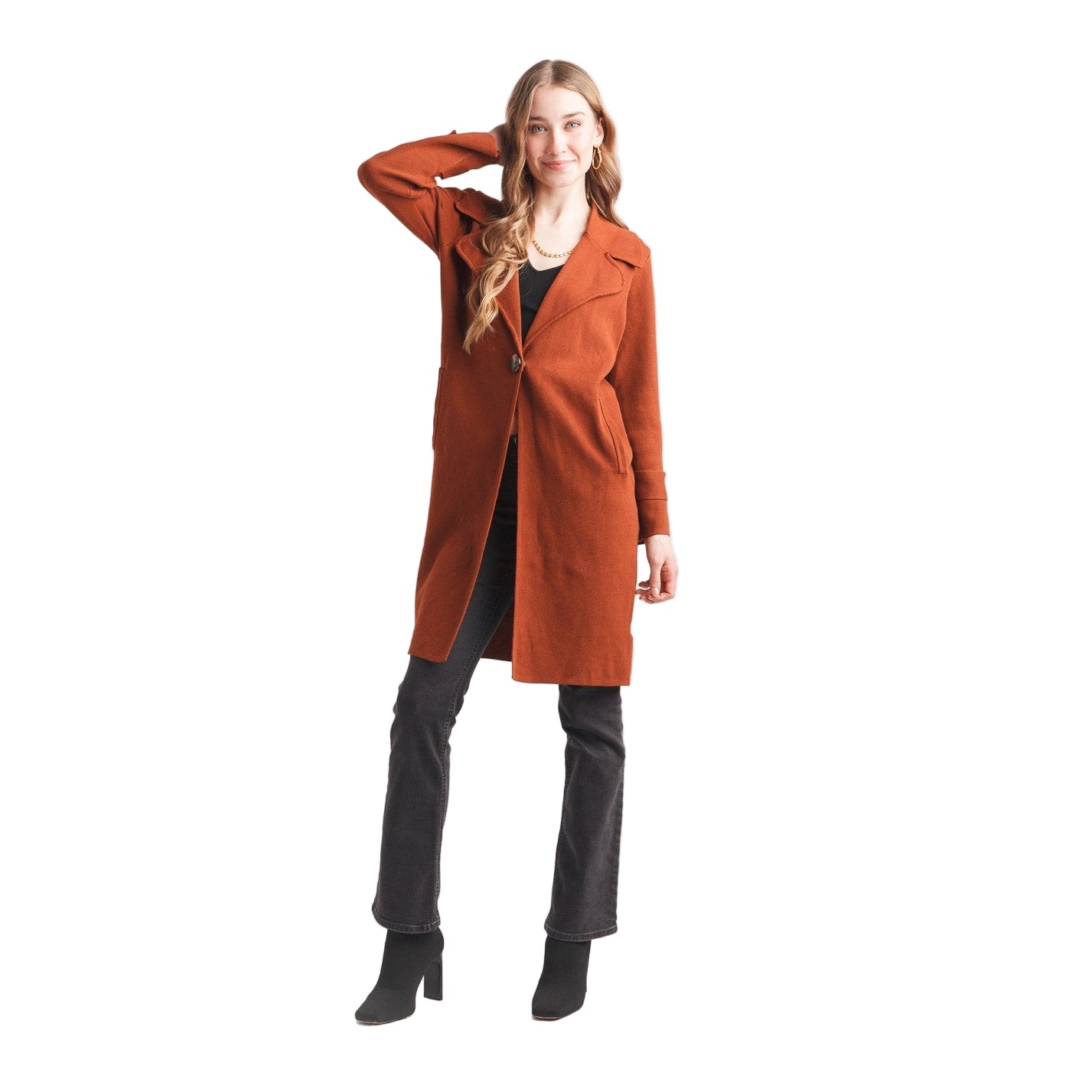 Mariam Knit Coatigan With Pockets - Lady of the Lake