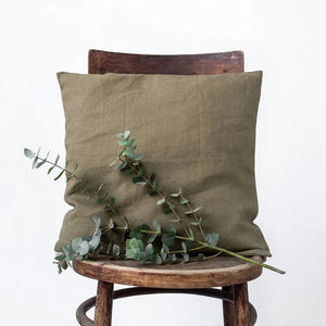 Martini Olive Linen Pillow