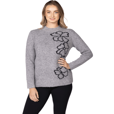 Matilda Sweater With Flowers - Lady of the Lake