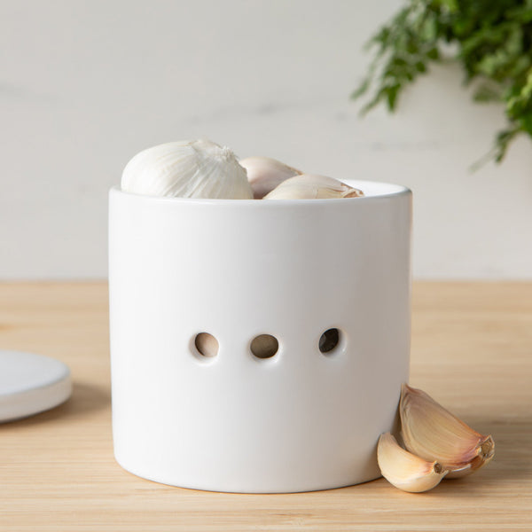 Matte White Garlic Keeper - Lady of the Lake