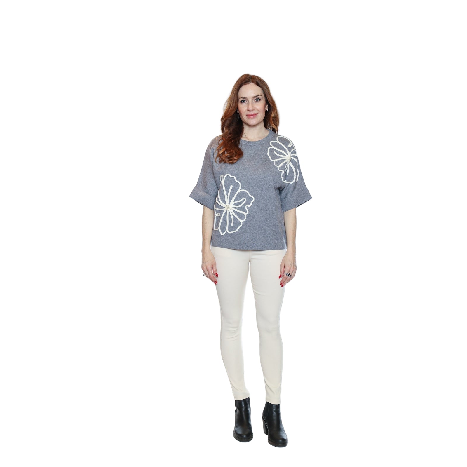 Mazarine Knit Sweater With Embroidered Detail - Lady of the Lake