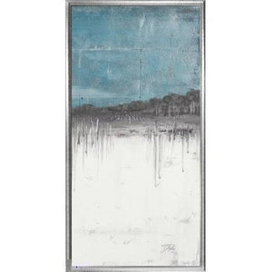 Melting Grey II - Framed Printed Canvas