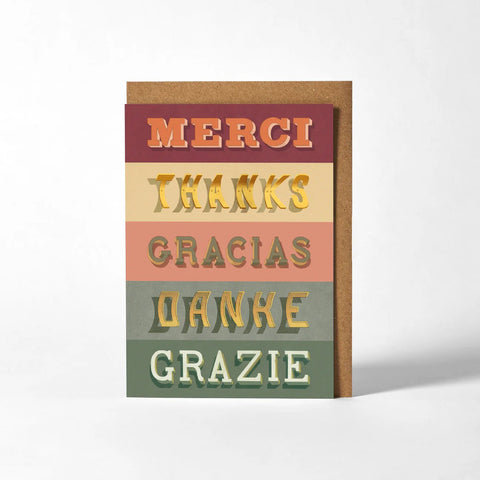Merci, Thanks, Gracias - Greeting Card - Thank You - Lady of the Lake