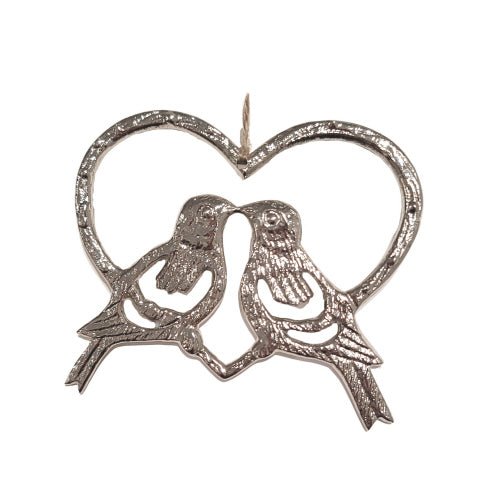 Metal Love Birds Ornament