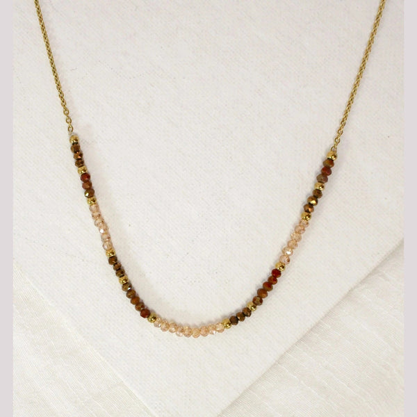 Mid Length Necklace With Delicate Beads