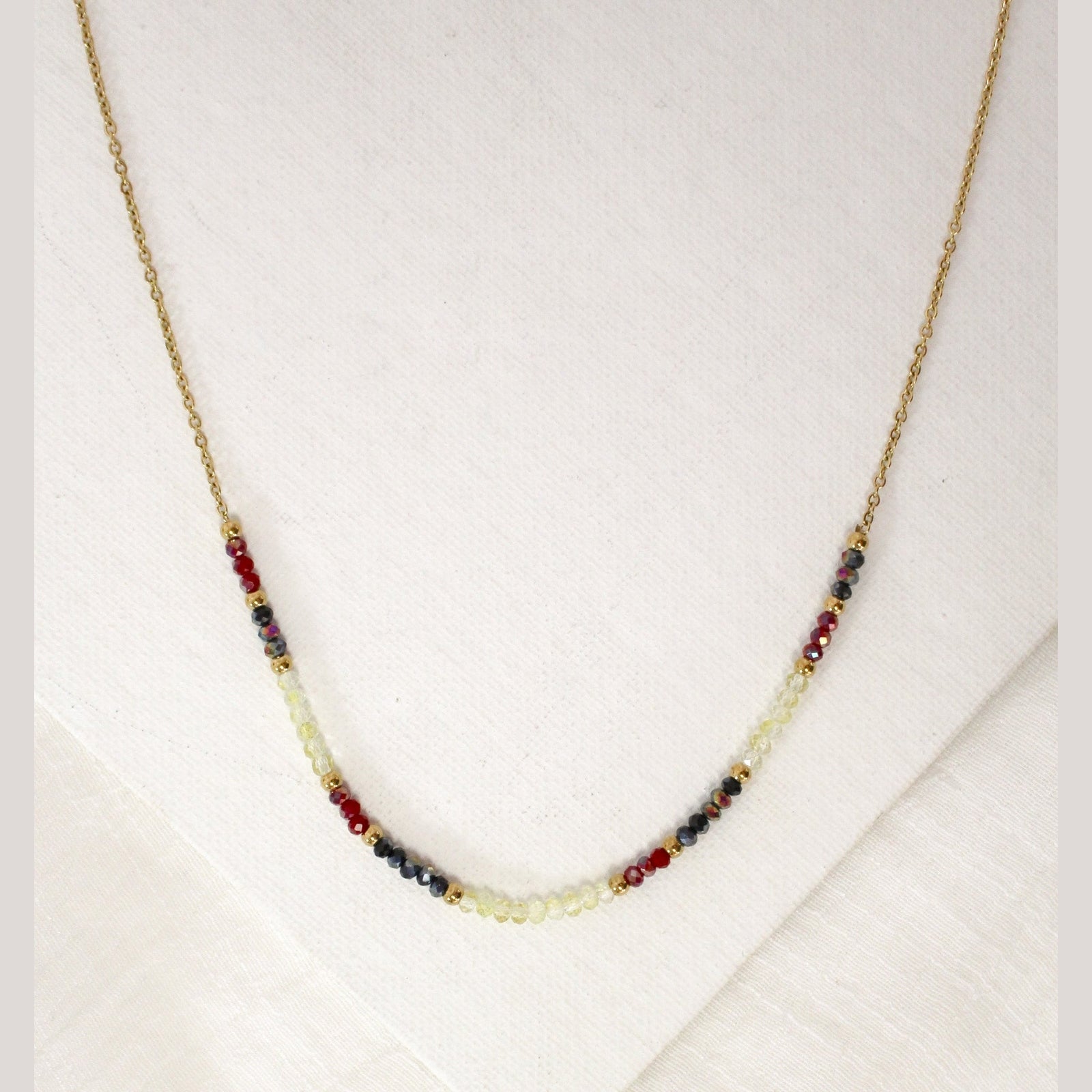 Mid Length Necklace With Delicate Beads