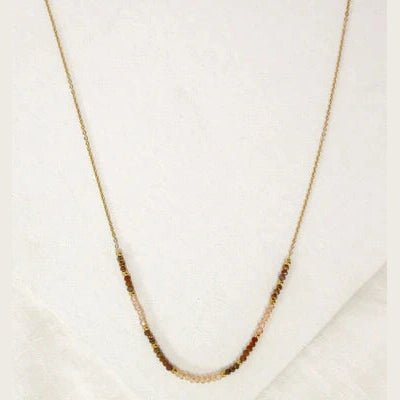 Mid Length Necklace With Delicate Beads