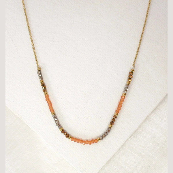 Mid Length Necklace With Delicate Beads