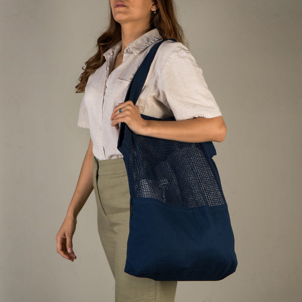 Midnight Blue Mercado Tote Bag - Lady of the Lake