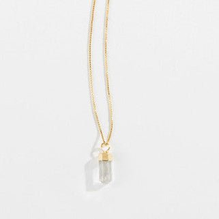 Mini Pendulum Necklace - Clear Quartz - Lady of the Lake