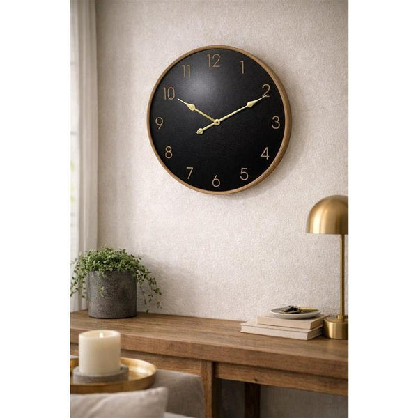 Modern Black Wall Clock - Lady of the Lake