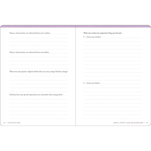 Mom's Story - Keepsake Guided Journal - Lady of the Lake