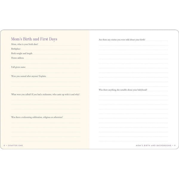 Mom's Story - Keepsake Guided Journal - Lady of the Lake