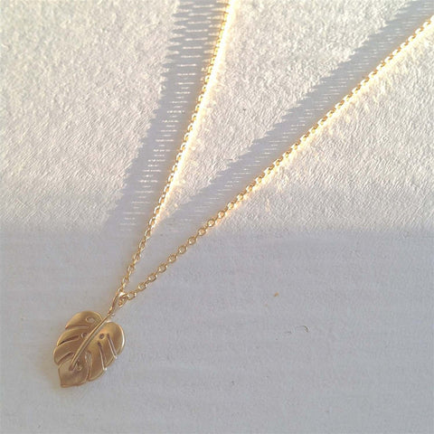 Monstera Leaf Charm Necklace - Lady of the Lake