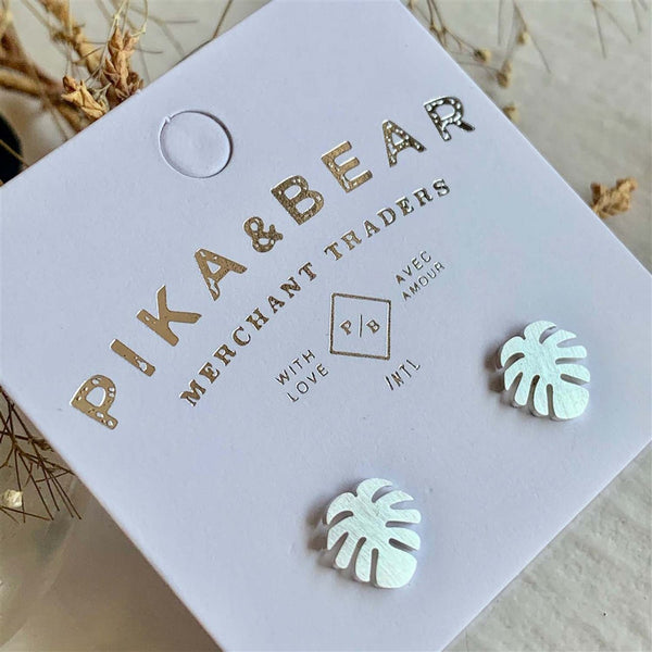 Monstera Leaf Stud Earrings - Lady of the Lake