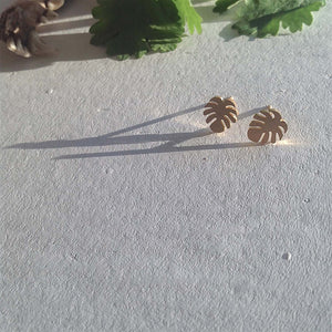 Monstera Leaf Stud Earrings - Lady of the Lake