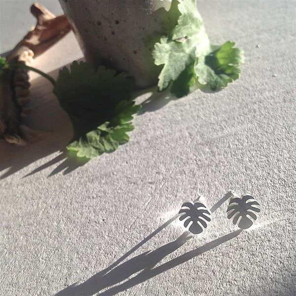 Monstera Leaf Stud Earrings - Lady of the Lake