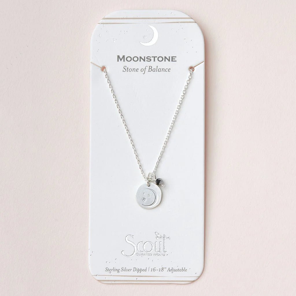 Moonstone - Stone Of Balance - Stone Intention Charm Necklace