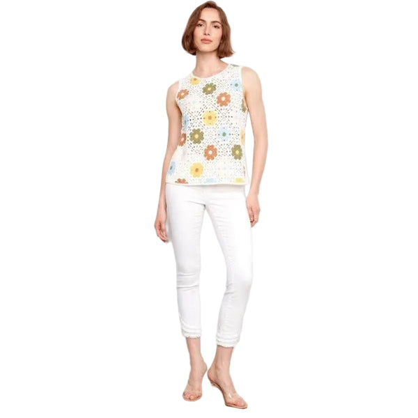 Morgan Floral Sleeveless Crochet Top - Lady of the Lake