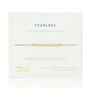 Morse Code Bar Bracelet - Fearless - Lady of the Lake