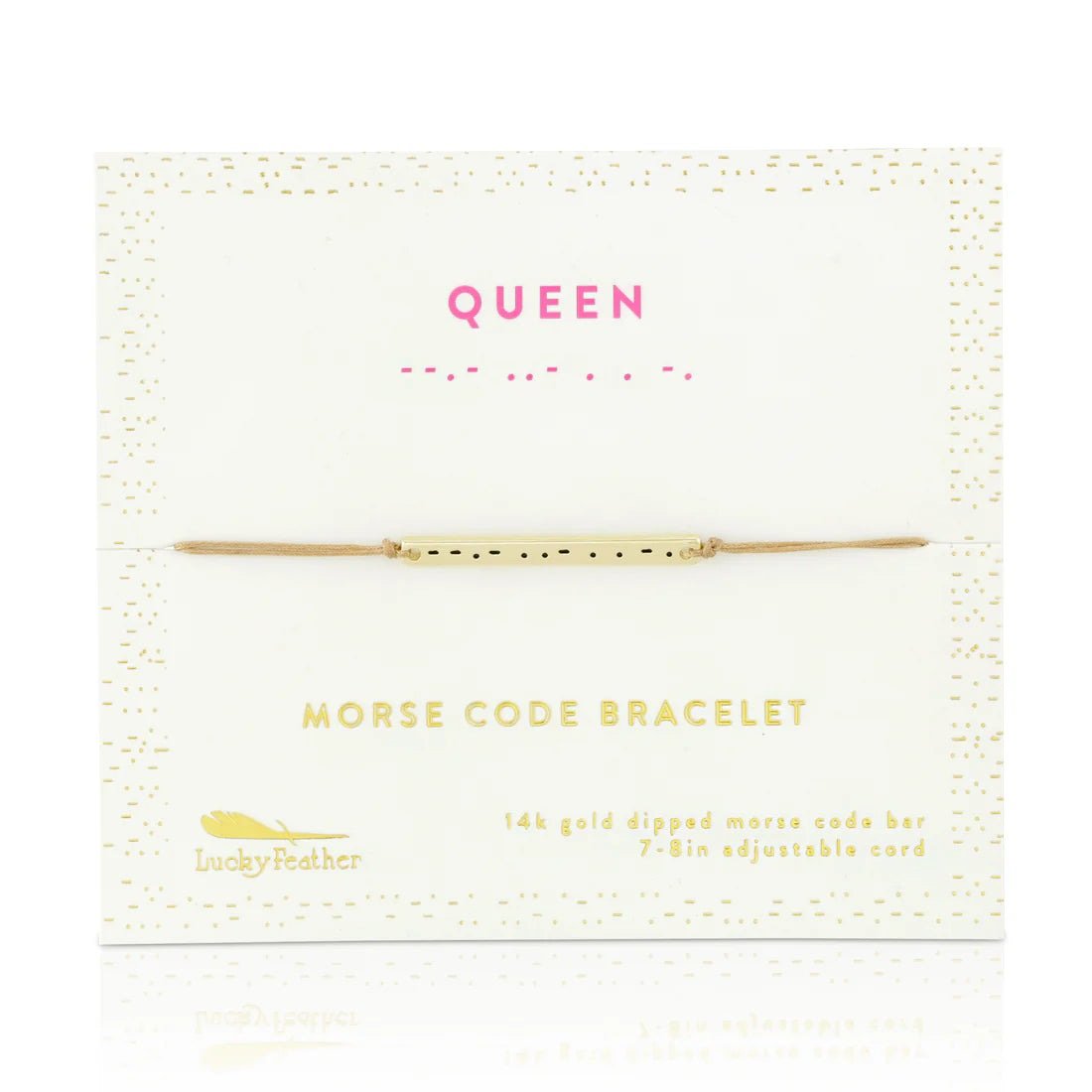 Morse Code Bar Bracelet - Queen - Lady of the Lake