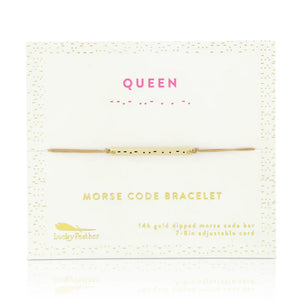 Morse Code Bar Bracelet - Queen - Lady of the Lake