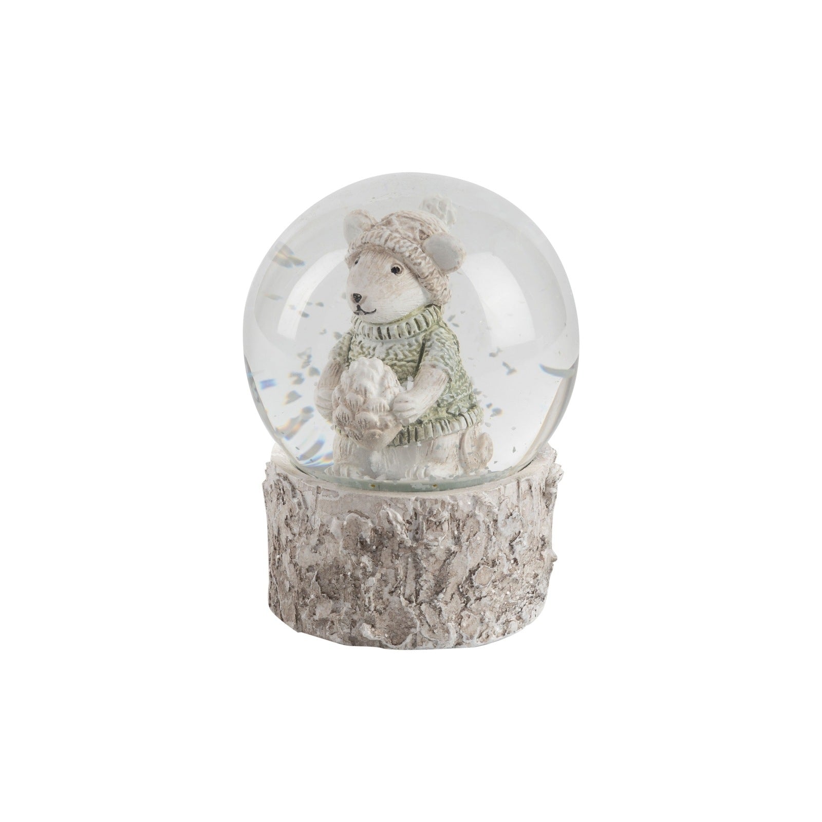 Mouse Holding Pinecone Snow Globe - Lady of the Lake