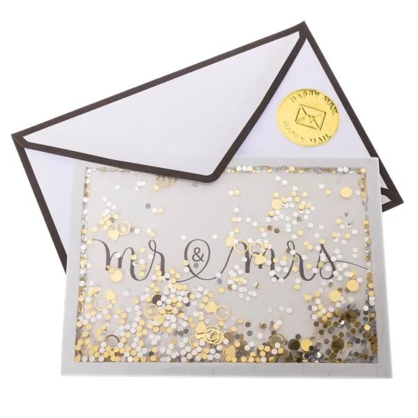 Mr. & Mrs. Glitter - Greeting Card - Wedding