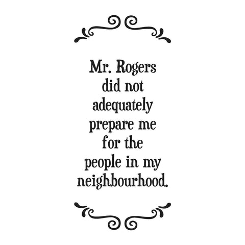 Mr Rogers - Witty Tea Towel - Lady of the Lake