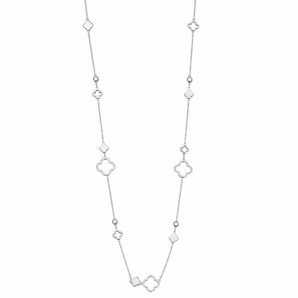 Multi 4-Leaf Clover Long Necklace