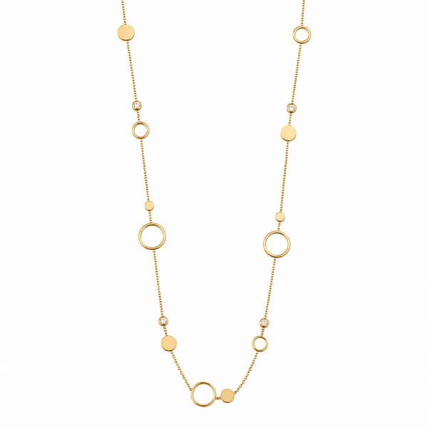 Multi Circle Long Necklace