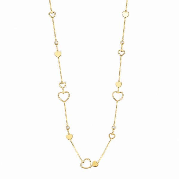 Multi Heart Long Necklace