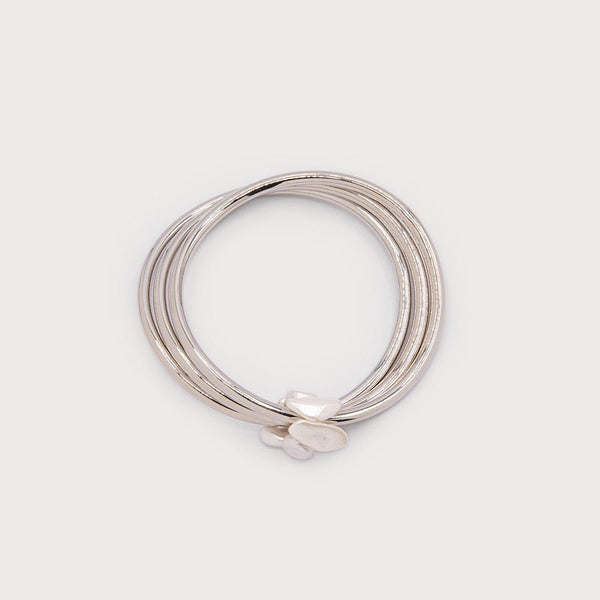 Multi Row Bracelet With Pearl Inserts - Lady of the Lake