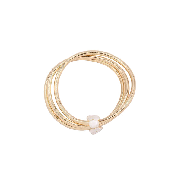 Multi Row Bracelet With Pearl Inserts - Lady of the Lake