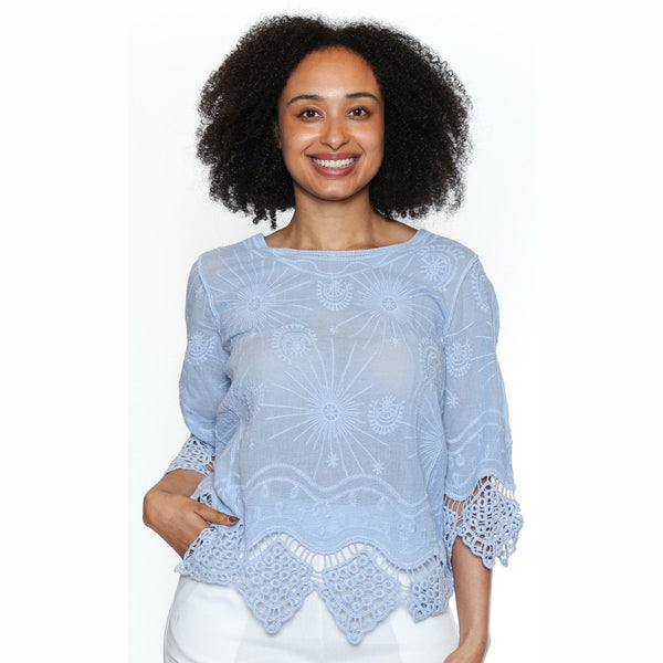 Murphy Blouse With Lace Trim