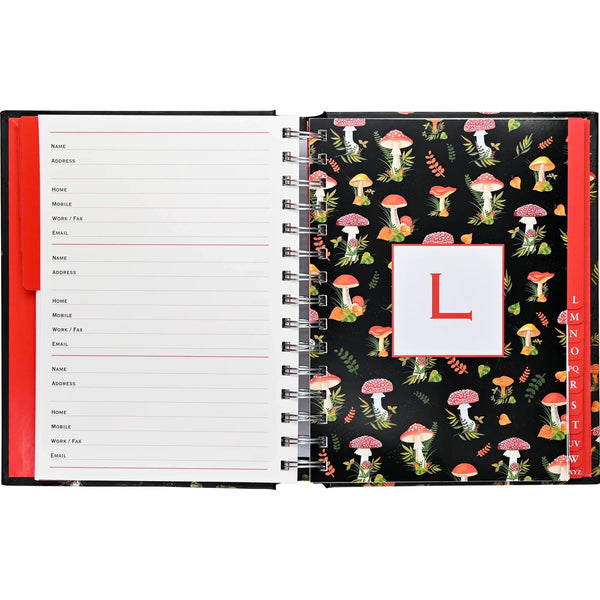 Mushrooms Address Book - Large - Lady of the Lake
