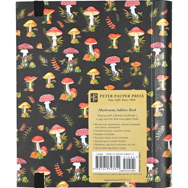 Mushrooms Address Book - Large - Lady of the Lake