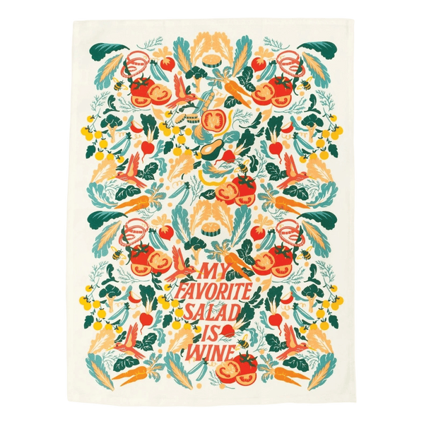 My Favorite Salad Is Wine - Tea Towel - Lady of the Lake