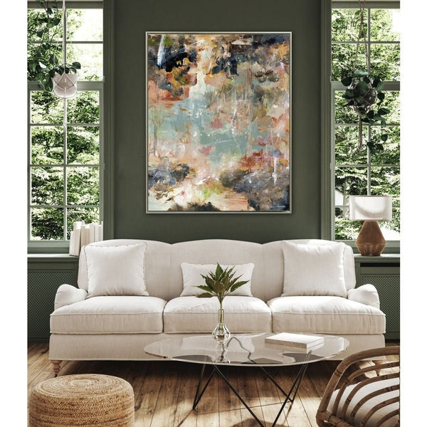 Mystic Marina - Hand Embellished Canvas In Floating Frame - Lady of the Lake