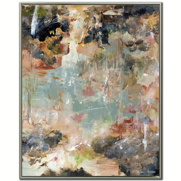 Mystic Marina - Hand Embellished Canvas In Floating Frame - Lady of the Lake