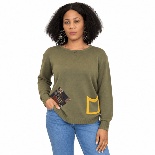 Nako Sweater With Contrasting Pocket