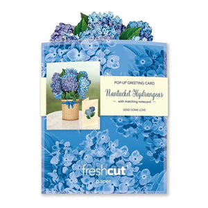 Nantucket Hydrangea - Mini Pop - up Greeting Card - Blank - Lady of the Lake