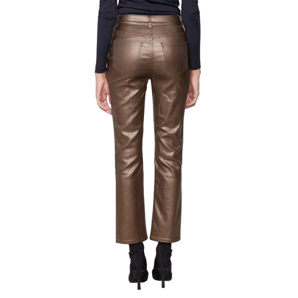 Naomi Slim Leg Metallic Wax Twill Pants - Lady of the Lake
