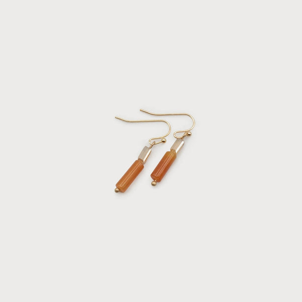 Natural Stone & Glass Earrings