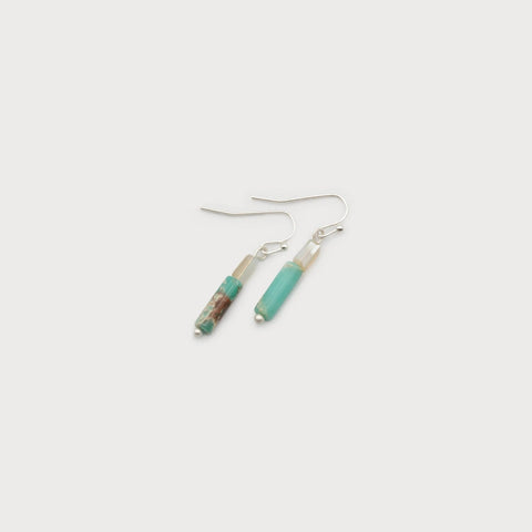 Natural Stone & Glass Earrings